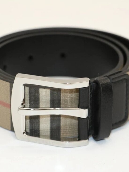 Burberry Vintage Check And Leather Belt Archive Size 85 - Beige/Black main image 10
